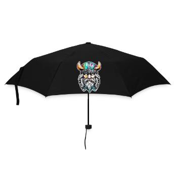 Wikinger / Thor / Odin / nordisch / keltisch - Regenschirm (klein) - Schwarz - Vorne