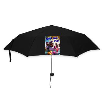 Partymode on - Regenschirm (klein) - Schwarz - Vorne