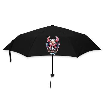 Masque Kabuki / Art japonais / Théâtre / Antiquité - Parapluie standard - noir - Devant