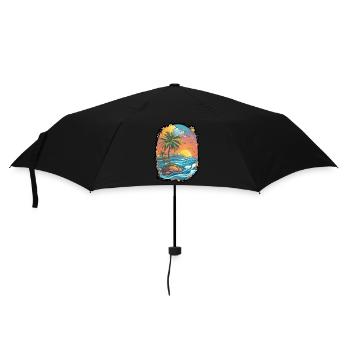 disque vinyle - Parapluie standard - noir - Devant