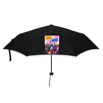 Party Party - Regenschirm (klein) - Schwarz - Vorne