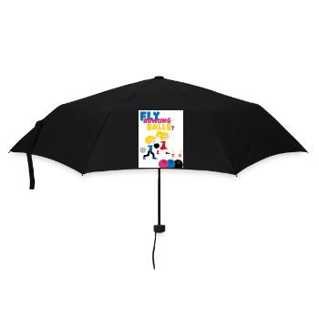 Fly yourself into balls. Play bowling. - Umbrella (small) - black - Front