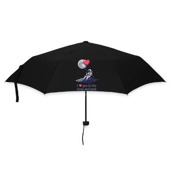 Love you to the moon and back - Valentinstag - Regenschirm (klein) - Schwarz - Vorne