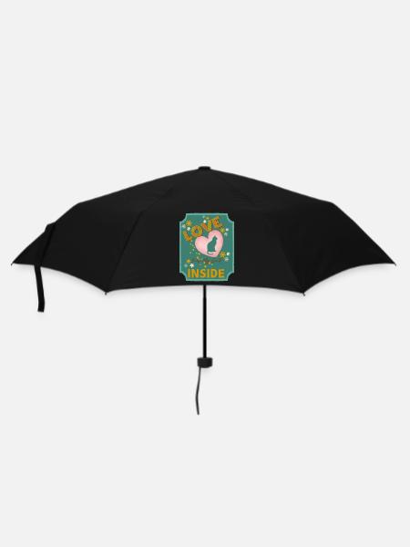 Love Inside My Cat Heart Design - Umbrella (small) - black