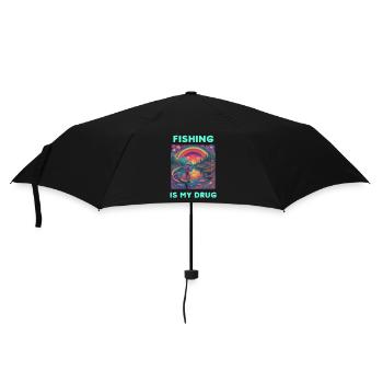 Fishing is my Drug - Umbrella (small) - black - Front