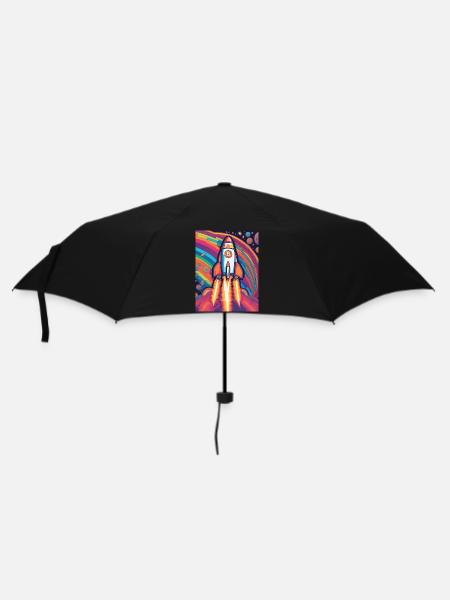 Bitcoin sur la lune - Parapluie standard - noir