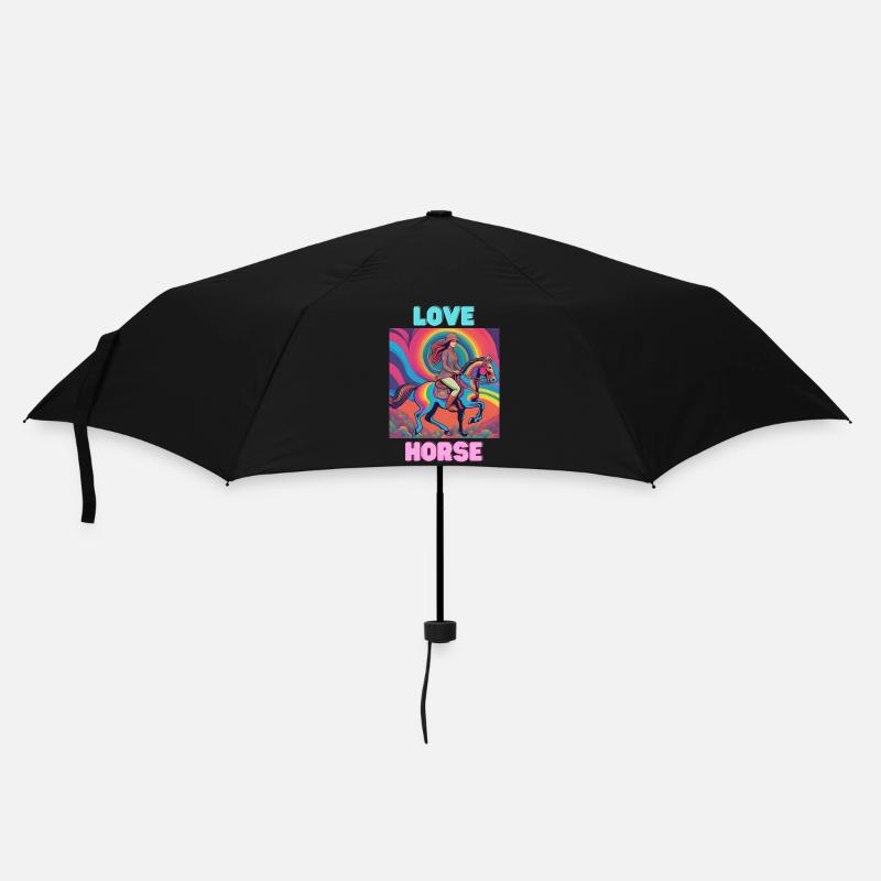 L’amour du cheval - Parapluie standard - noir