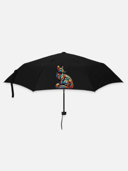 Chat - Parapluie standard - noir