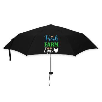 Fresh Farm Eggs - Umbrella (small) - black - Front