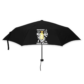 Lustiger Elektriker Spruch - Regenschirm (klein) - Schwarz - Vorne