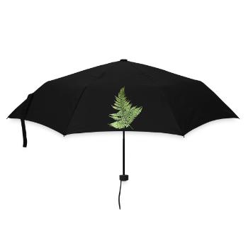 Farn Blätter Farnblätter grün - Regenschirm (klein) - Schwarz - Vorne