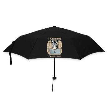Schlauer Nerd Esel - Regenschirm (klein) - Schwarz - Vorne