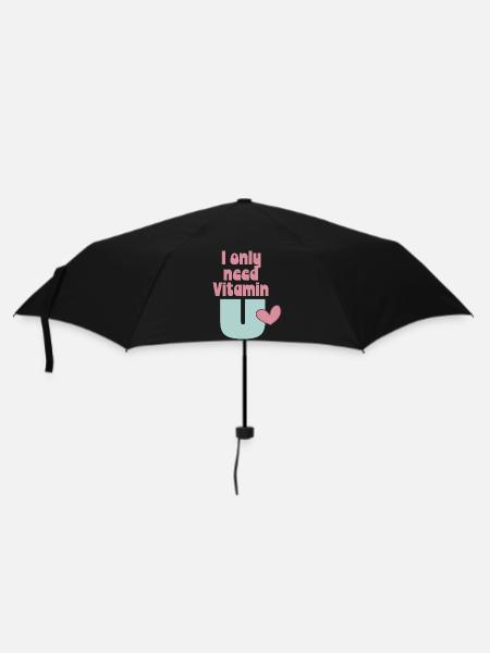 I only need Vitamin U - Regenschirm (klein) - Schwarz