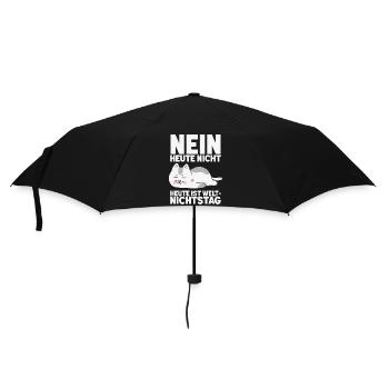 Nein, heute nicht! - Regenschirm (klein) - Schwarz - Vorne