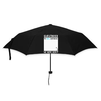 80. Geburtstag - Regenschirm (klein) - Schwarz - Vorne