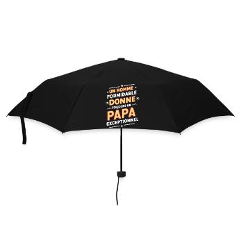 Belle idée cadeau fete des pères anniversaire papa - Parapluie standard - noir - Devant