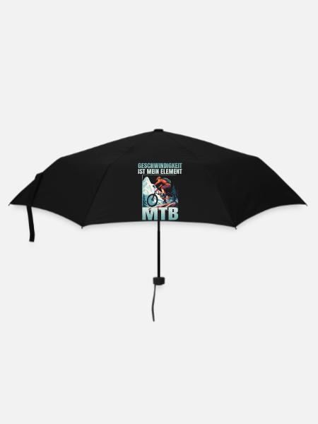 Geschwindigkeit ist mein Element - Regenschirm (klein) - Schwarz