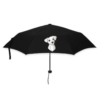 Jack Russell Pattern 2 - Regenschirm (klein) - Schwarz - Vorne