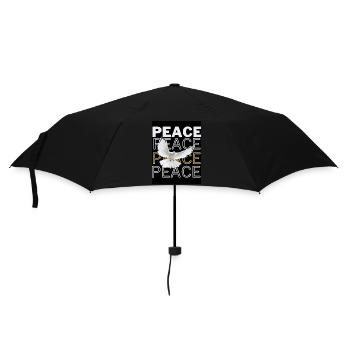 PeaceZeichen Friedenstaube - Regenschirm (klein) - Schwarz - Vorne