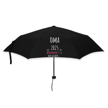 werdende Oma 2025 Ankündigung Schwangerschaft - Regenschirm (klein) - Schwarz - Vorne