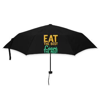 Eat the Best - Umbrella (small) - black - Front