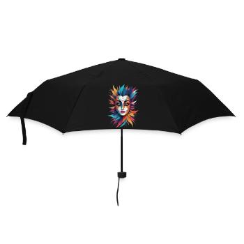 Masque orné de plume - Parapluie standard - noir - Devant