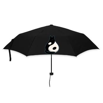 YinYang Cat - Umbrella (small) - black - Front