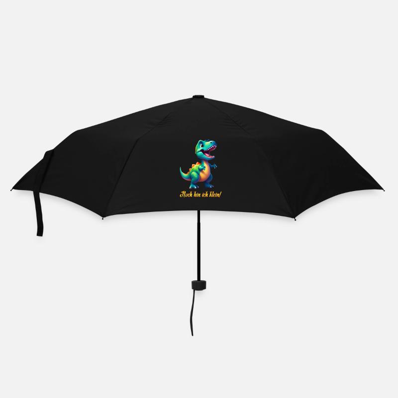 kleiner Dino - Regenschirm (klein) - Schwarz