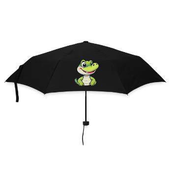 Smiling crocodile with Big Blue Eyes - Umbrella (small) - black - Front