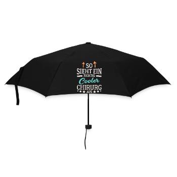 So sieht ein richtig cooler Chirurg aus Mediziner - Regenschirm (klein) - Schwarz - Vorne