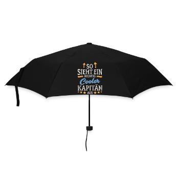 So sieht ein richtig cooler Kapitän aus Seefahrer - Regenschirm (klein) - Schwarz - Vorne