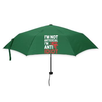Kein Fan von Dummheit - Regenschirm (klein) - Flaschengrün - Vorne