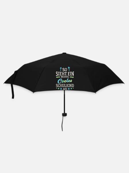 So sieht ein richtig cooles Schulkind aus - Regenschirm (klein) - Schwarz
