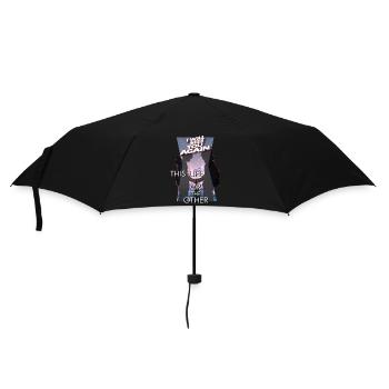 Wir sehen uns wieder - Regenschirm (klein) - Schwarz - Vorne