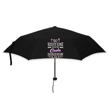 So sieht eine richtig coole Fahrlehrerin aus - Regenschirm (klein) - Schwarz - Vorne