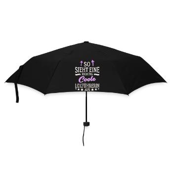 So sieht eine richtig coole Lokführerin aus - Regenschirm (klein) - Schwarz - Vorne