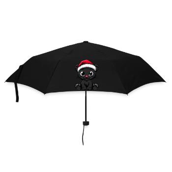 Panther Christmas Cute - Umbrella (small) - black - Front