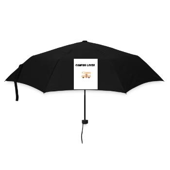 I love Camping - Regenschirm (klein) - Schwarz - Vorne