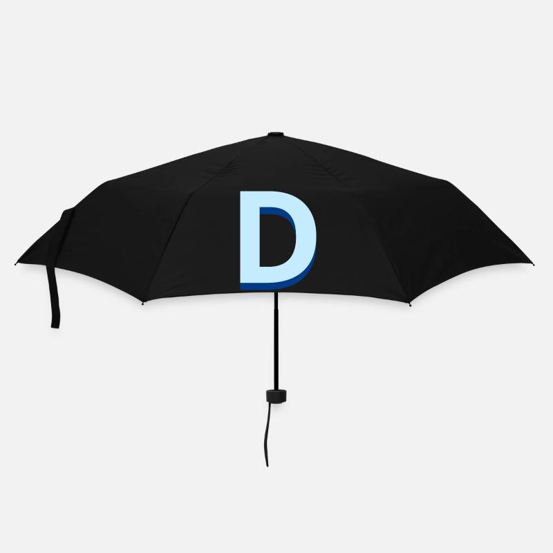 Pop und moderner blauer Buchstabe d - Regenschirm (klein) - Schwarz