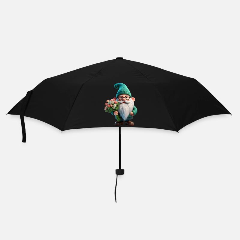 Gartenzwerg Valentinstag - Regenschirm (klein) - Schwarz