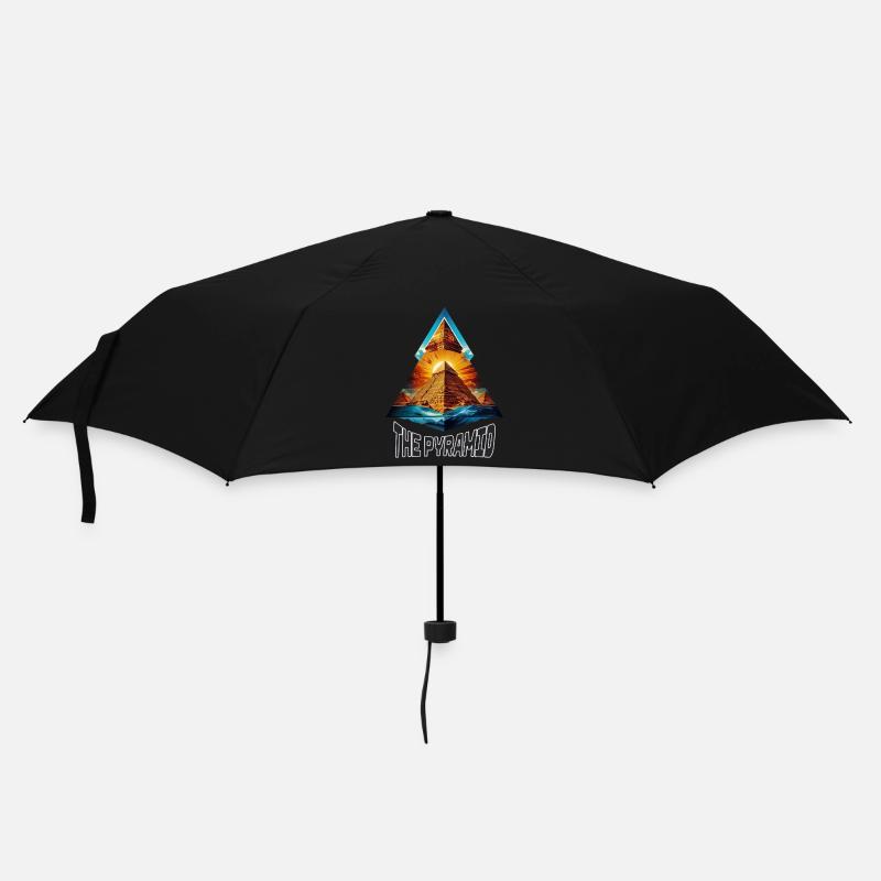 Die Pyramide - Regenschirm (klein) - Schwarz