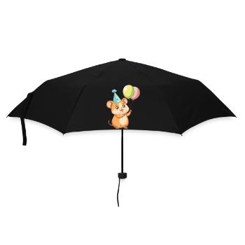 Hamster Birthday Baby - Umbrella (small) - black - Front