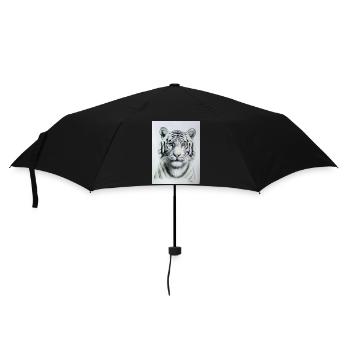 White Tiger - Weisser Tiger - Umbrella (small) - black - Front