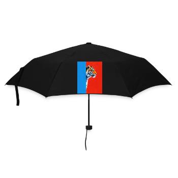 Tigre sur un fond coloré - Parapluie standard - noir - Devant