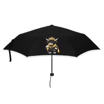 Bull Beer Funny - Umbrella (small) - black - Front