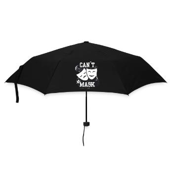 Can't Mask Today – Social Energy Not Found - Umbrella (small) - black - Front
