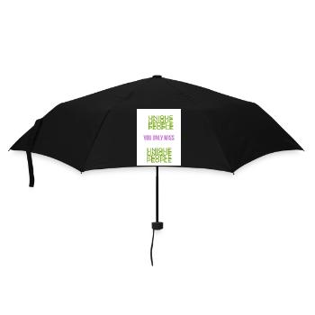 You only miss UNIQUE PEOPLE - Umbrella (small) - black - Front