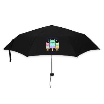 Meowpolitan Crew - Kawaii Icy Cat Trio - Umbrella (small) - black - Front