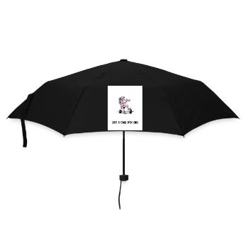 Chill Gym Girl Fitness Illustration - Umbrella (small) - black - Front