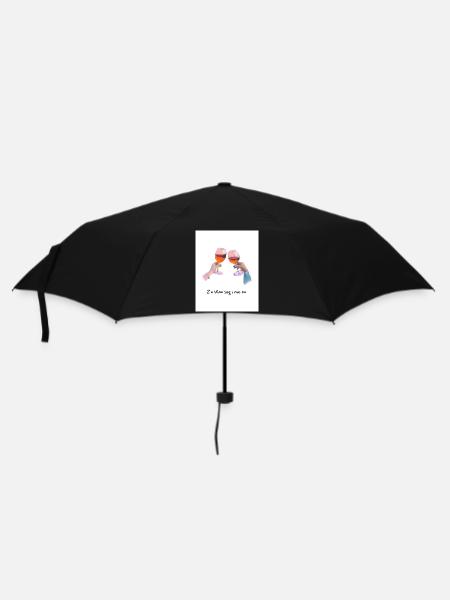 Vino - Regenschirm (klein) - Schwarz